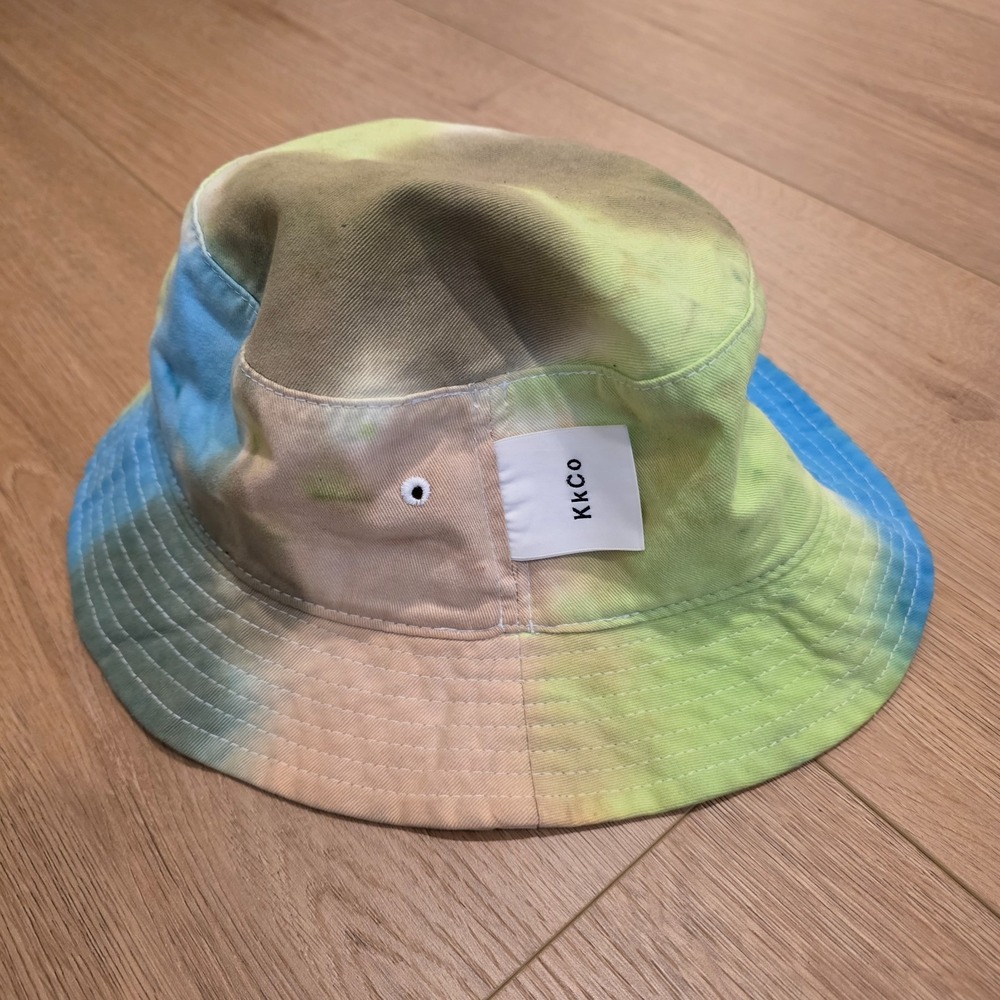 KkCo Bucket Hat One Size Unisex Multicolor Tie-Dye Organic Cotton Festival Rare